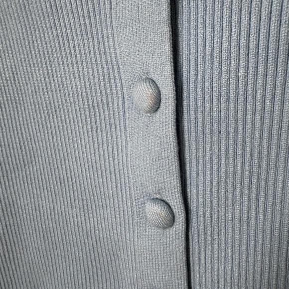 Charlie Holiday Sky Blue Ribbed Button-Up Top - Picture 2 of 2